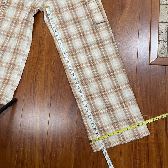 PrettyLittle Thing Ultra High Rise Wide Leg Plaid Women's Pants Size 8 - Picture 12 of 13